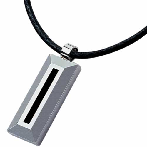 Pts-5 Tungsten Pendant With Leather Necklace