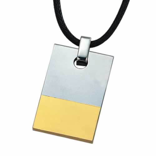 Pts-13 Gorgeous Tungsten With Gold Pvd Pendant