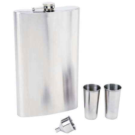 64oz Giant Shot Stainless Steel Flask Set