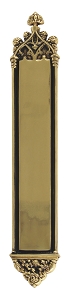 A04-p5640-610 Gothic 3-.37 In. X 23-.75 In. Push Plate Highlighted Brass