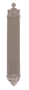 A04-p5640-619 Gothic 3-.37 In. X 23-.75 In. Push Plate Satin Nickel