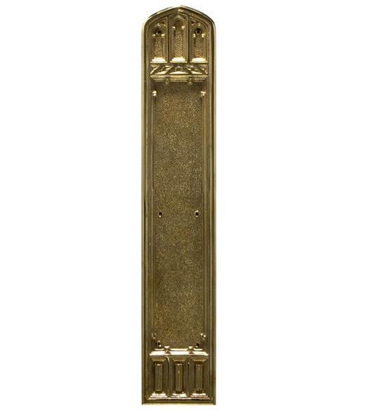 A04-p5840-486 Oxford 3-.37 In. X 18 In. Push Plate Aged Brass