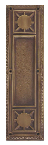 A04-p7200-486 Nantucket 3-.75 In. X 13-.87 In. Push Plate Aged Brass