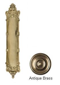 A05-p4450-609 Victorian Push Plate 3-1/4" X 15-1/8" Antique Brass