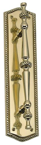 A06-p0251-605 Trafalgar Pull On A Plate 2-3/4" X 11" Polished Brass