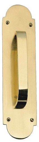A07-p0241-605 Palladian Pull On A Plate 3" X 12-1/16" Polished Brass