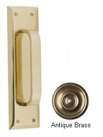 A07-p5401-609 Quaker Pull Handle-plate 2-.75 In. X 10 In. Antique Brass