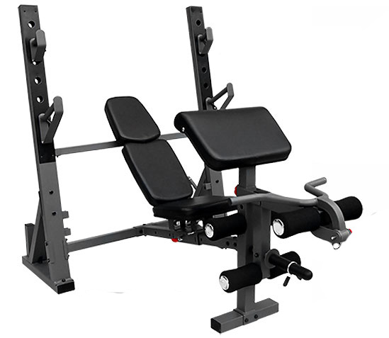Bayou Fitness Products E4424 International Olympic Bench with Leg Extension and Preacher Curl