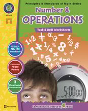 ISBN 9781553195443 product image for CC3312 Number & Operations - Task & Drill Sheets Gr. 6-8 | upcitemdb.com