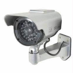 Streetwise Security Products Dc1100Ssp 5 Inch Ir Dummy Camera In Circular Outdoor Housing with Solar Powered Light Siver