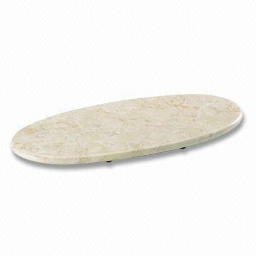 74490 Champagne Marble 20 In. X 8 In. Oval Board