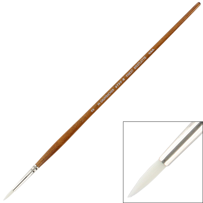 Grumbacher 4720RCP.2 Grumbacher Finest Bristlette OilAcrylic Art Paint Brush#44; Round#44; Size 2#44; Each 4720RCP.2