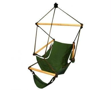 Cradle Chair Green Wood Dowels