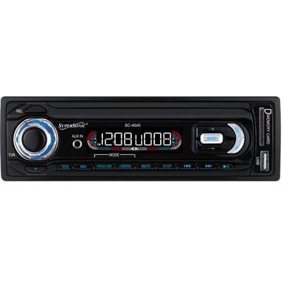 Supersonic SC4545 Car Flash Audio Player LCD/MP3 AM/FM Secure Digital (SD) Card MultiMediaCard (MMC) USB Auxiliary Input Detachable Front Panel
