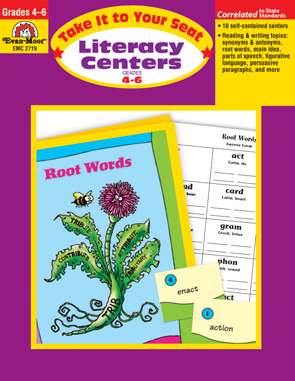 Evan Moor Educational Publishers 2719 Literacy Centers Grades 4-6