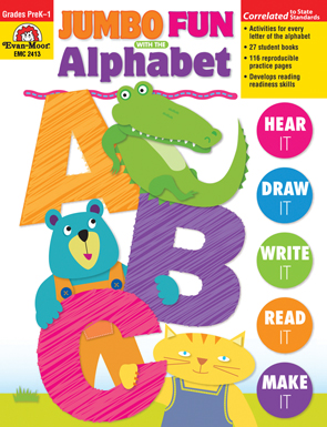 Evan Moor Educational Publishers 2413 Jumbo Fun With The Alphabet