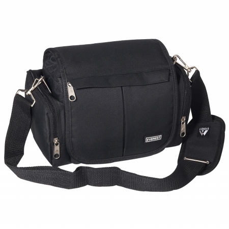 Everest Trading CM4D-BK 8.5 Full Padded Camera Bag with Front Flap Zippered Pocket