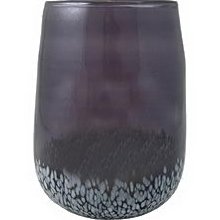 Flipo Group Limited Fla-specgla-ch Speckled Glass Hurricane And Flameless Candle With Timer - Charcoal Grey