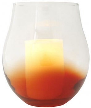 Flipo Group Limited Fla-stmless-rd Stemless Hurricane With Flameless Candle - Red