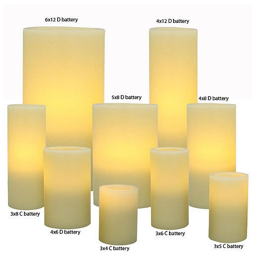 Flipo Group Limited Fla-can-wx-3-8 3 X 8 Flameless Pillar Candle