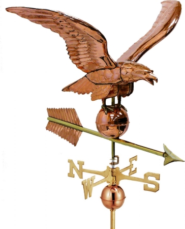 Good Directions 0956P 34 in. Smithsonian Eagle Weathervanes  Polished Copper