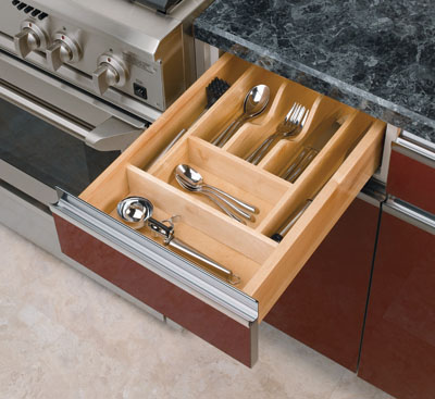 4wct-1 Wood Cutlery Tray Insert Natural - Tall