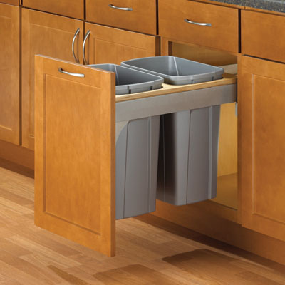 KV FETSC15 2 35PT Platinum Soft Close Top Mount Waste Bins KV FETSC15 2 35PT Platinum Soft Close Top Mount Waste Bins