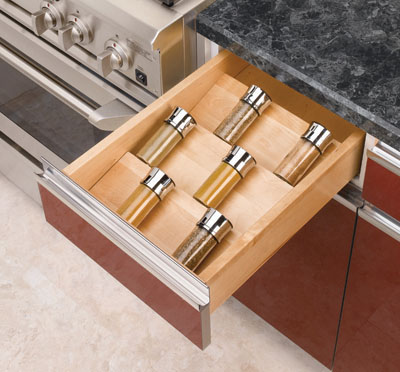 Rs4sdi.18 16 In. Wood Spice Drawer Insert