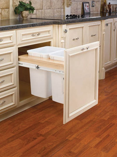 Rev-A-Shelf RS4WCTM.24DM2.162 Double 20.75 in. W x 22.75 in. D x 17.88 in. H Pullout Bins Top Mount Rev-A-Shelf RS4WCTM.24DM2.162 Double 20.75 in. W x 22.75 in. D x 17.88 in. H Pullout Bins Top Mount