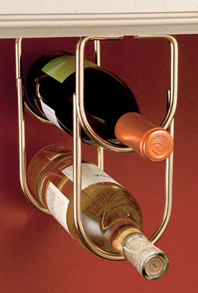RevAShelf RS3250BR Double Wine Bottle Rack with Brass
