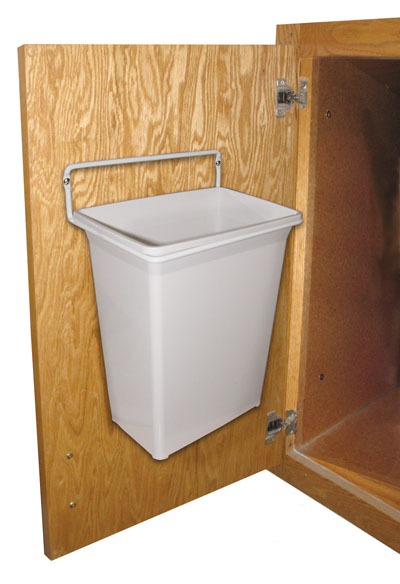 KV FEDWB 975W Door Mount Wastebin in White KV FEDWB 975W Door Mount Wastebin in White