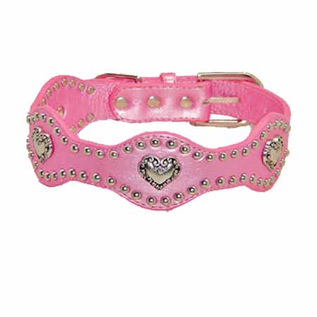 Hd-4phc-l Large Pink Heart Wave Collar