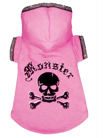 Hip Doggie HD2PMHM Medium Pink Monster Hoodie