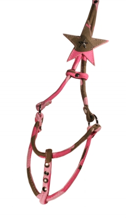 Hd-6sipcs-l Large Pink Camo Star Step-in Harness