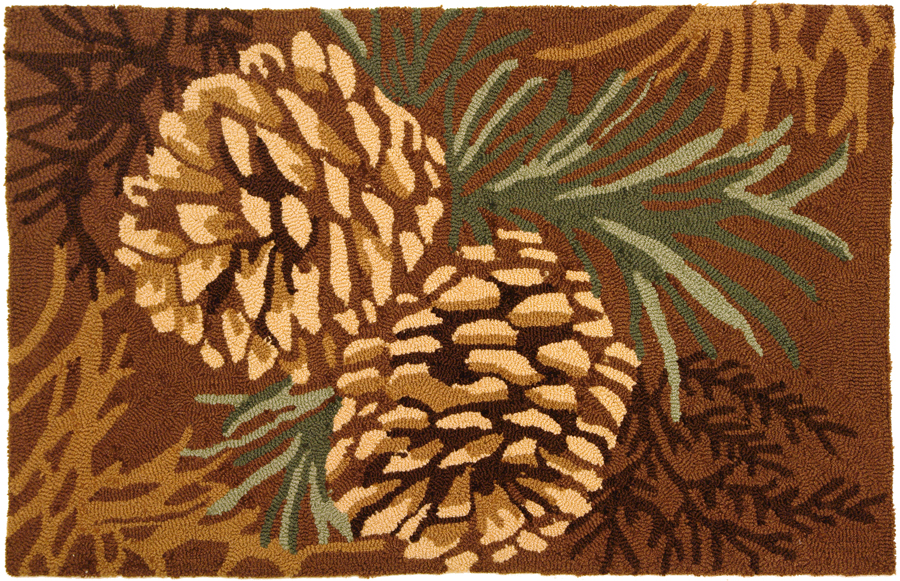 Homefire Rugs Py-hv007 22 In. X 34 In. Pine Cone Rug