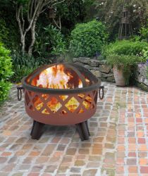 Landmann USA 26383 Garden Lights Series Sarasota Georgia Clay and Black BonFire Pit