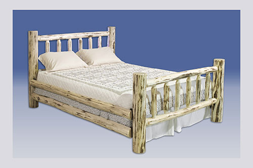 Montana Woodworks MWCAKB California King Log Bed  Ready To Finish