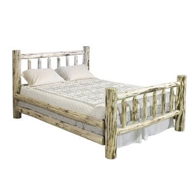 Montana Woodworks MWCAKBV California King Log Bed  Clear Lacquer