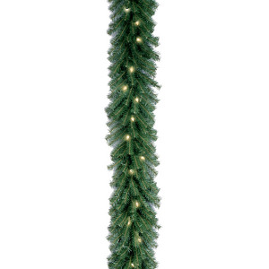 National Tree Nf-9blo-1 9 In. X 12 In. Norwood Fir Garland With 100 Clear Lights