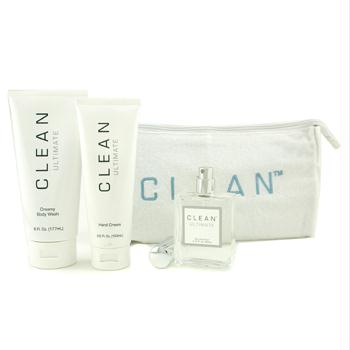 Clean 11878999914 Clean Ultimate Coffret  Eau De Parfum 60Ml2.14Oz Plus Body Wash 177Ml6Oz Plus Hand Cream 103Ml3.5Oz  3Pcs Plus Bag