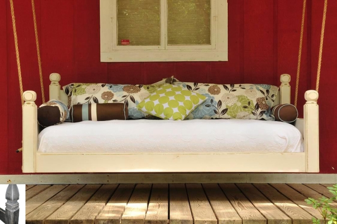Swing Beds Online ORGTWNCYPBLKCATHSTN 84 in. Black Original Swingbed  Stain