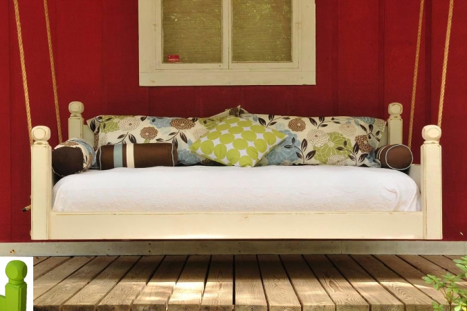 Swing Beds Online ORGTWNCYPBLKRDSTN 84 in. Black Original Swingbed  Stain