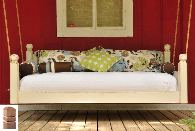 Swing Beds Online ORGTWNCYPDRKSQSTN 84 in. Dark Stain Original Swingbed  Stain