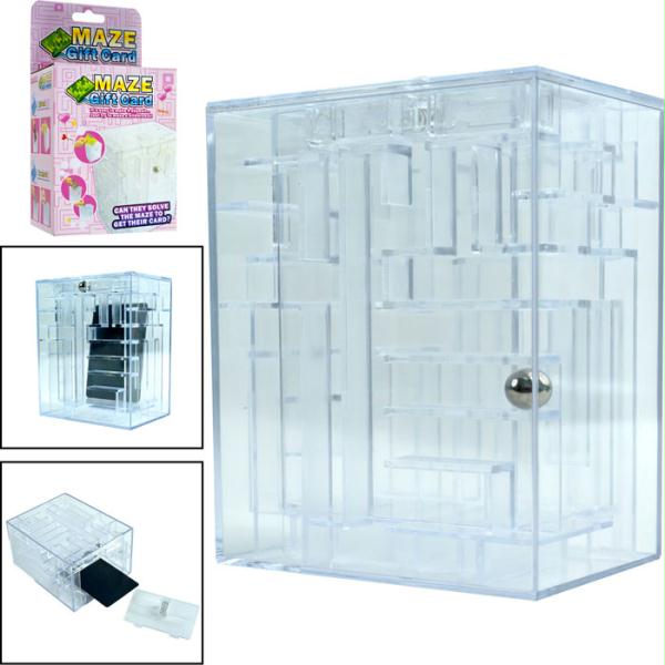 Maze Brainteaser Puzzle Unlocks Gift Card Compartment