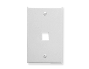 Oversized Classic Face Plate 1 Port - White