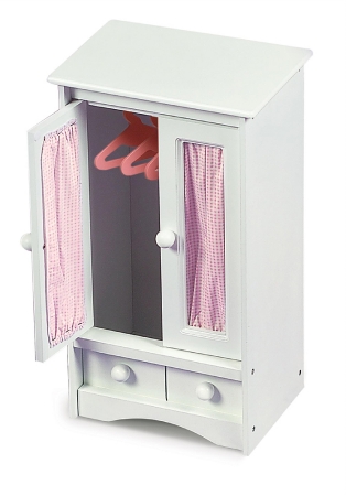 Badger Basket 01201 Doll Armoire With Three Hangers