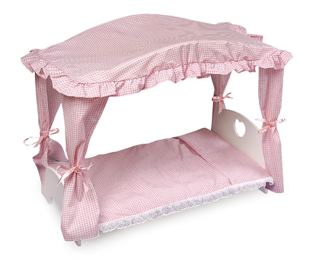 Badger Basket 01845 Canopy Doll Bed With Bedding