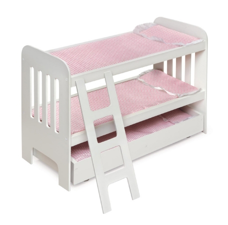 Badger Basket 01857 Trundle Doll Bunk Beds With Ladder