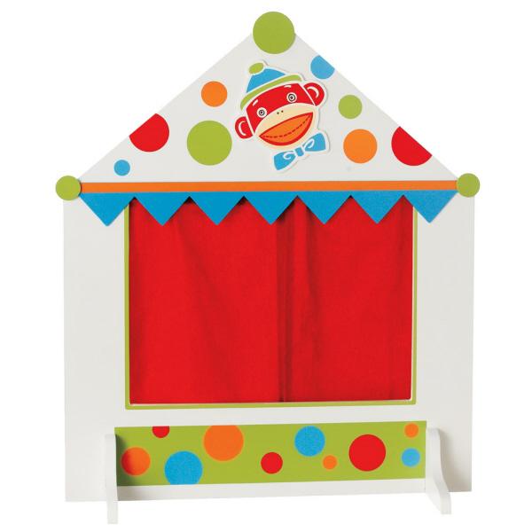CBK 101636 Puppet Theatre Wood And Fabric Toy