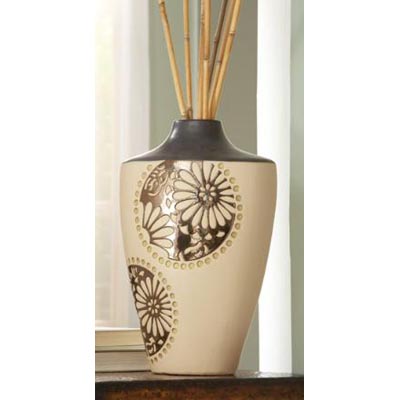 Cbk 91038 Daisies And Dots Design Vase